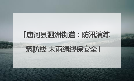 唐河县泗洲街道：防汛演练筑防线 未雨绸缪保安全